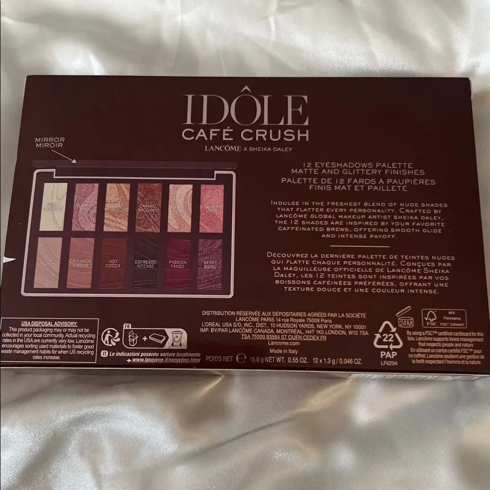 Lancome Idole Cafe Crush Limited Edition Eyeshadow Palette - NEW